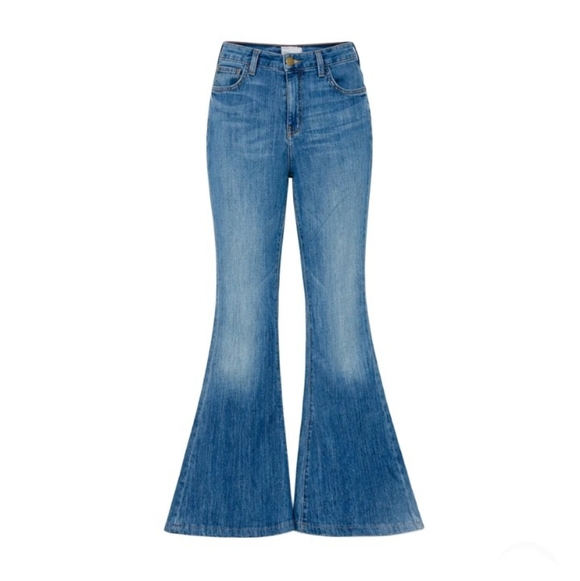 Current/Elliott Denim - Current/Elliott High Waist Bell Jeans Canteen Blue 70s High Rise Flare Sz 29 EUC